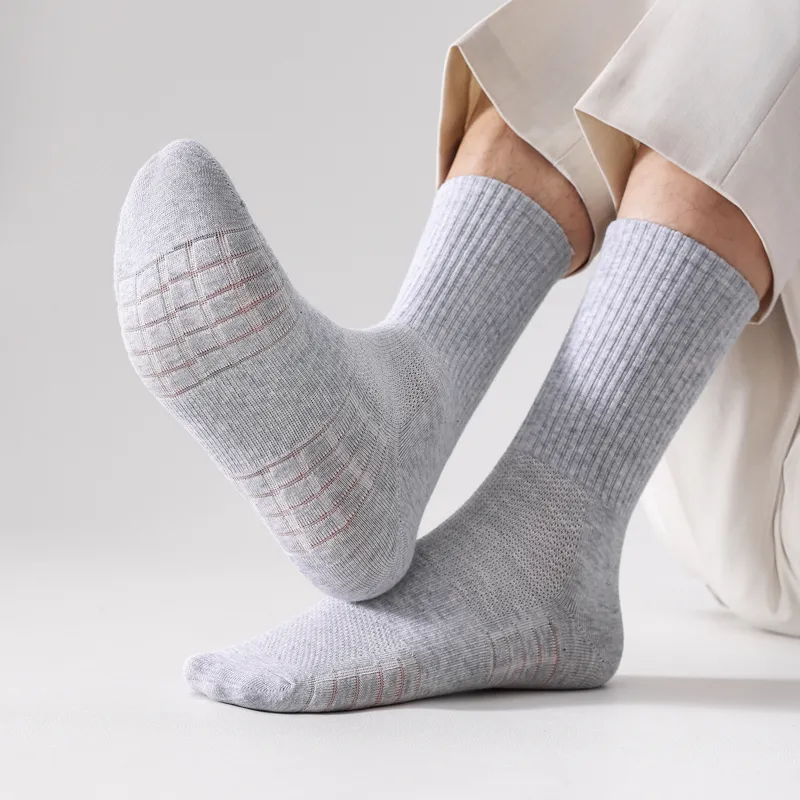 SHIWAJI Mid Calf Socks Men's 4 Pack-17