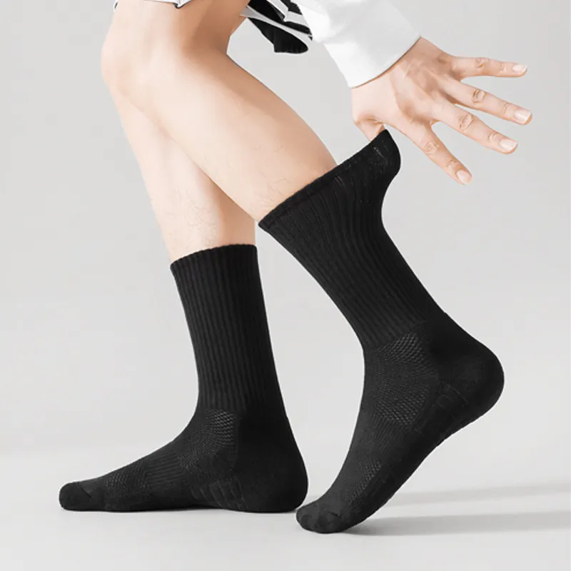 SHIWAJI Mid Calf Socks Men's 4 Pack-11