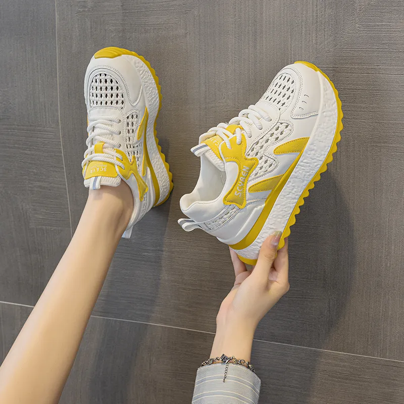 The Mystery Of Glamour Breathable Height Increase Low Top Casual Shoes Women's-2