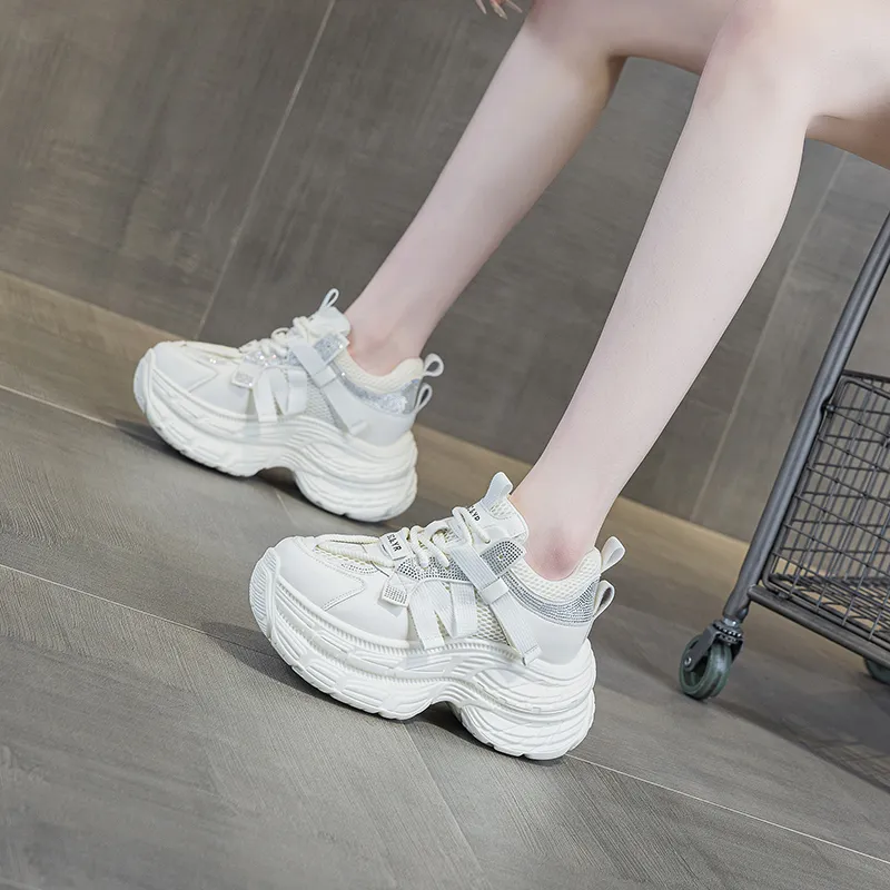 The Mystery Of Glamour Height Increasing Low Top Chunky Sneakers Women's-9
