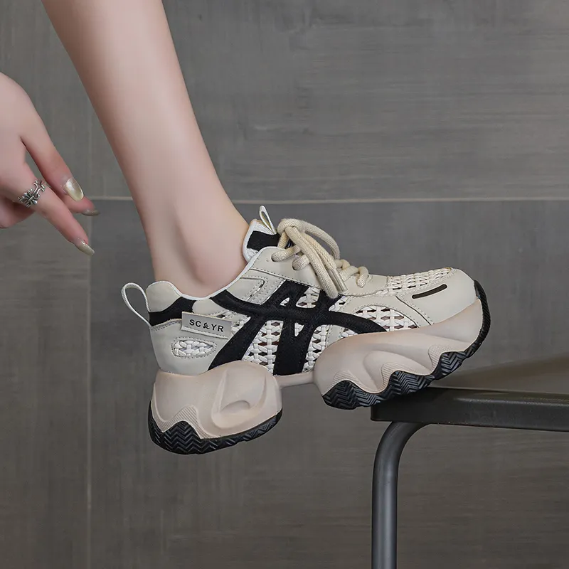 The Mystery Of Glamour Breathable Height Increase Low Top Casual Shoes Women's-23