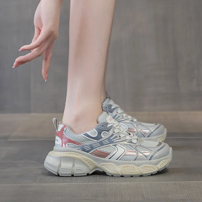 The Mystery Of Glamour Breathable Low Top Chunky Sneakers Women's-7