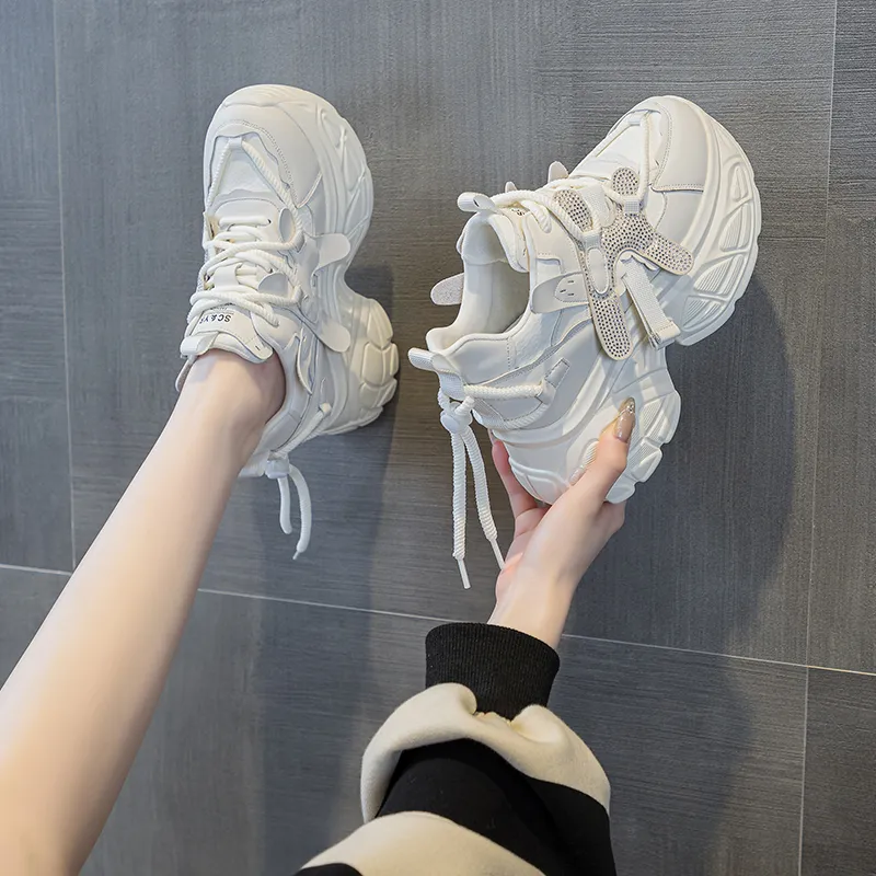 The Mystery Of Glamour Height Increasing Low Top Chunky Sneakers Women's-3