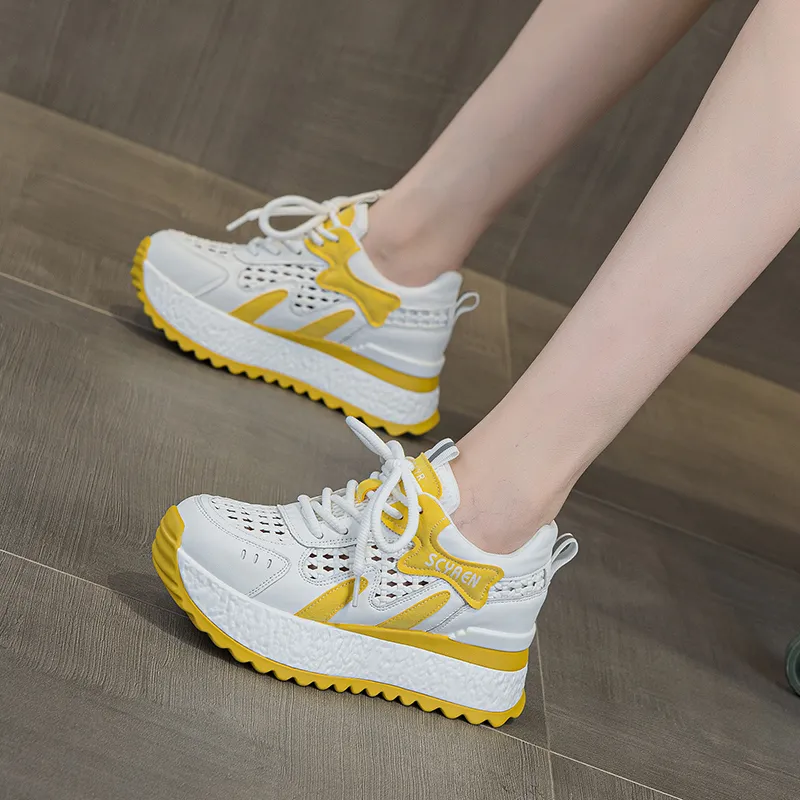 The Mystery Of Glamour Breathable Height Increase Low Top Casual Shoes Women's-5