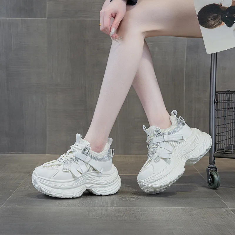The Mystery Of Glamour Height Increasing Low Top Chunky Sneakers Women's-8