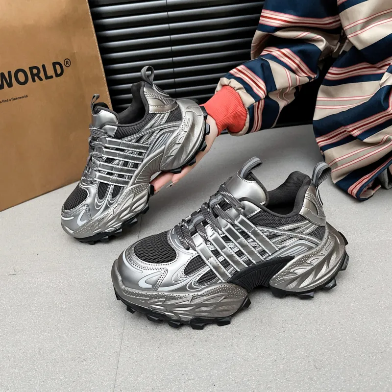 The Mystery Of Glamour Cushioning, Breathable, Height Increasing Low Top Chunky Sneakers Women's-9