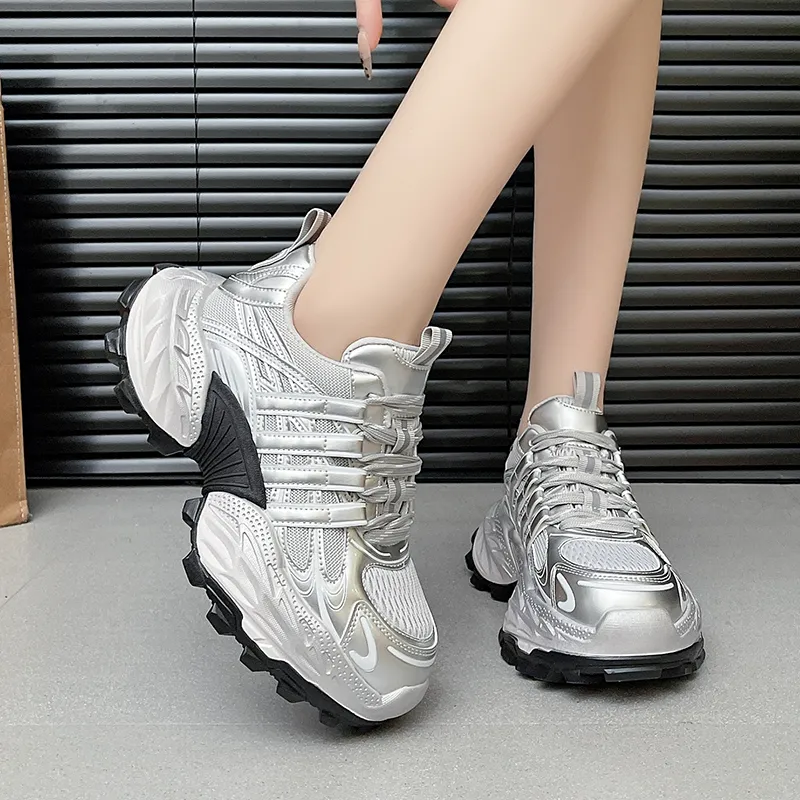 The Mystery Of Glamour Cushioning, Breathable, Height Increasing Low Top Chunky Sneakers Women's-7