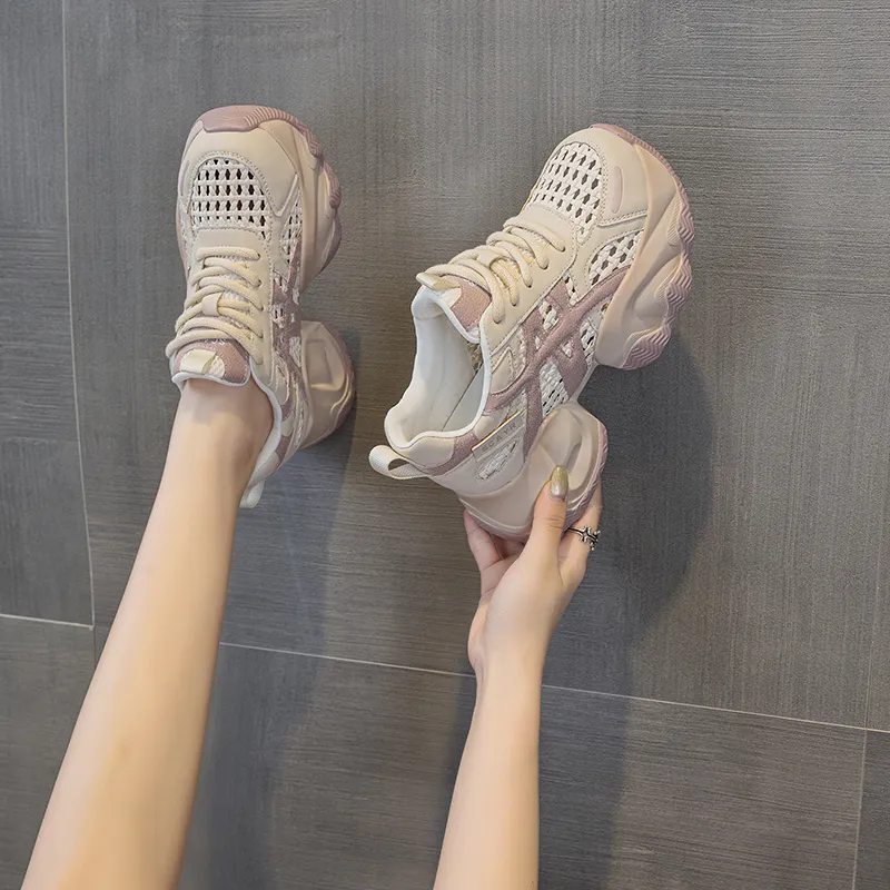 The Mystery Of Glamour Breathable Height Increase Low Top Casual Shoes Women's-13