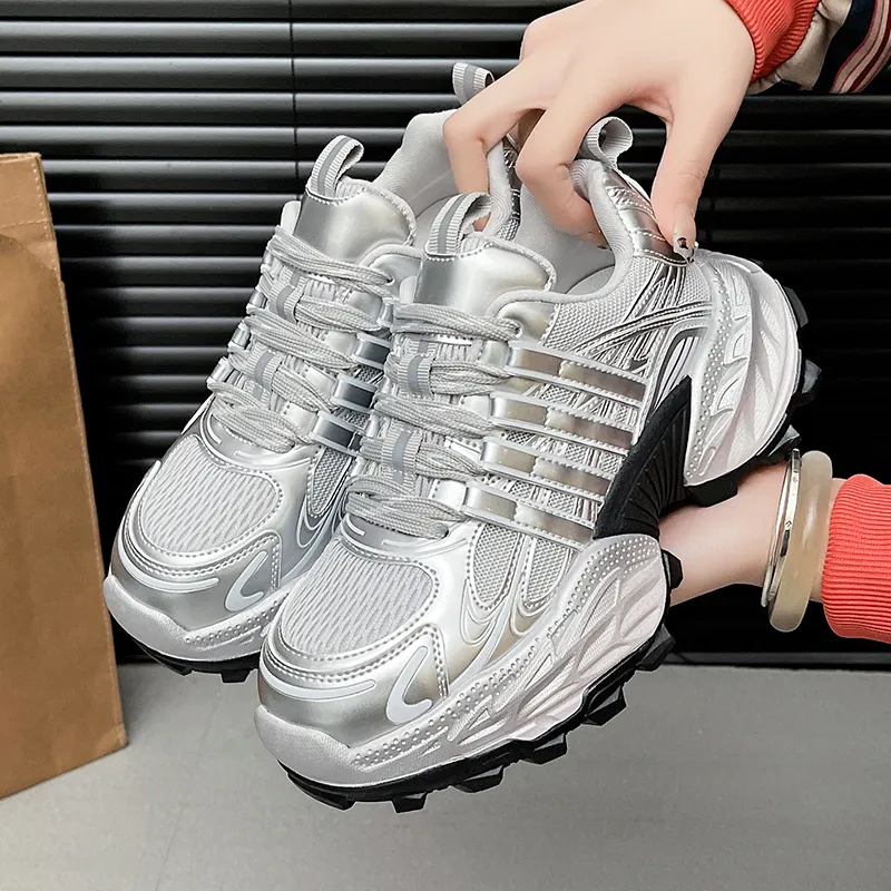 The Mystery Of Glamour Cushioning, Breathable, Height Increasing Low Top Chunky Sneakers Women's-5