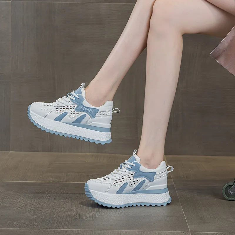 The Mystery Of Glamour Breathable Height Increase Low Top Casual Shoes Women's-10