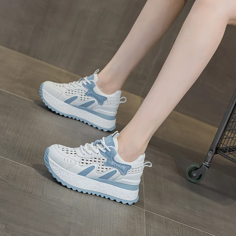 The Mystery Of Glamour Breathable Height Increase Low Top Casual Shoes Women's-9