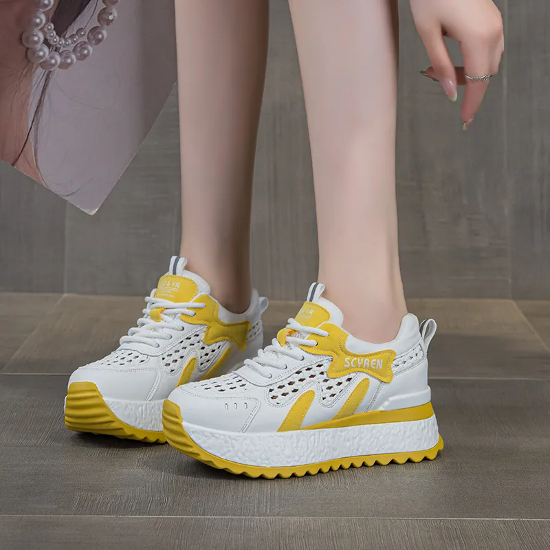 The Mystery Of Glamour Breathable Height Increase Low Top Casual Shoes Women's-4
