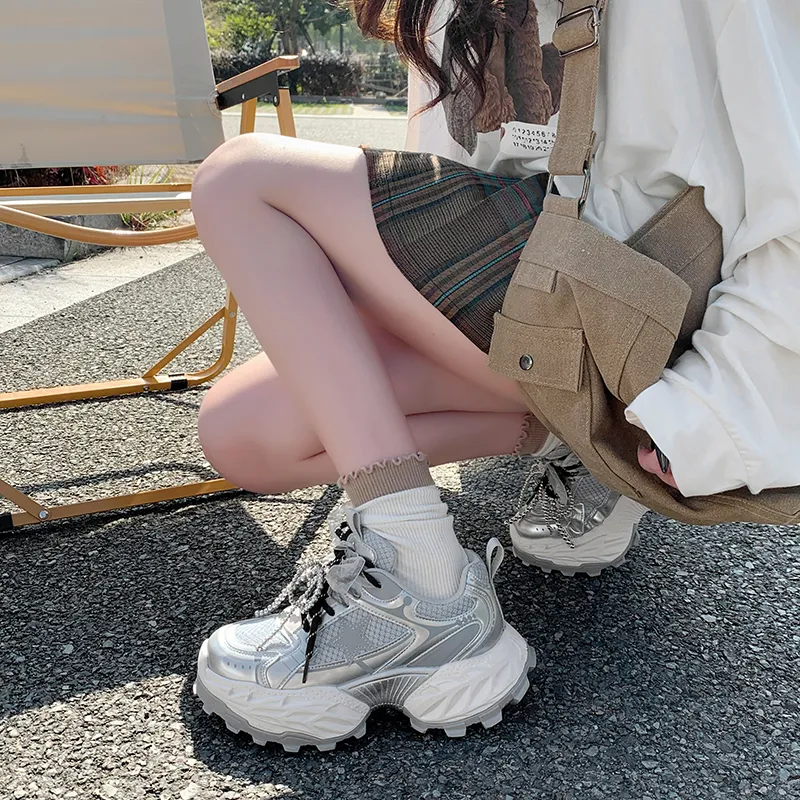 The Mystery Of Glamour Low Top Chunky Sneakers Women's-4