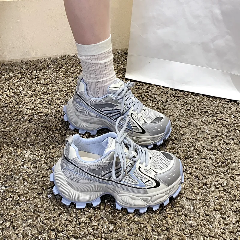 The Mystery Of Glamour Slip Resistant And Breathable Low Top Chunky Sneakers Women's-2