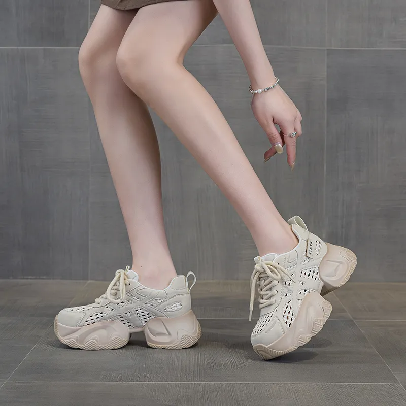 The Mystery Of Glamour Breathable Height Increase Low Top Casual Shoes Women's-11