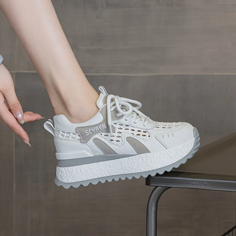 The Mystery Of Glamour Breathable Height Increase Low Top Casual Shoes Women's-15