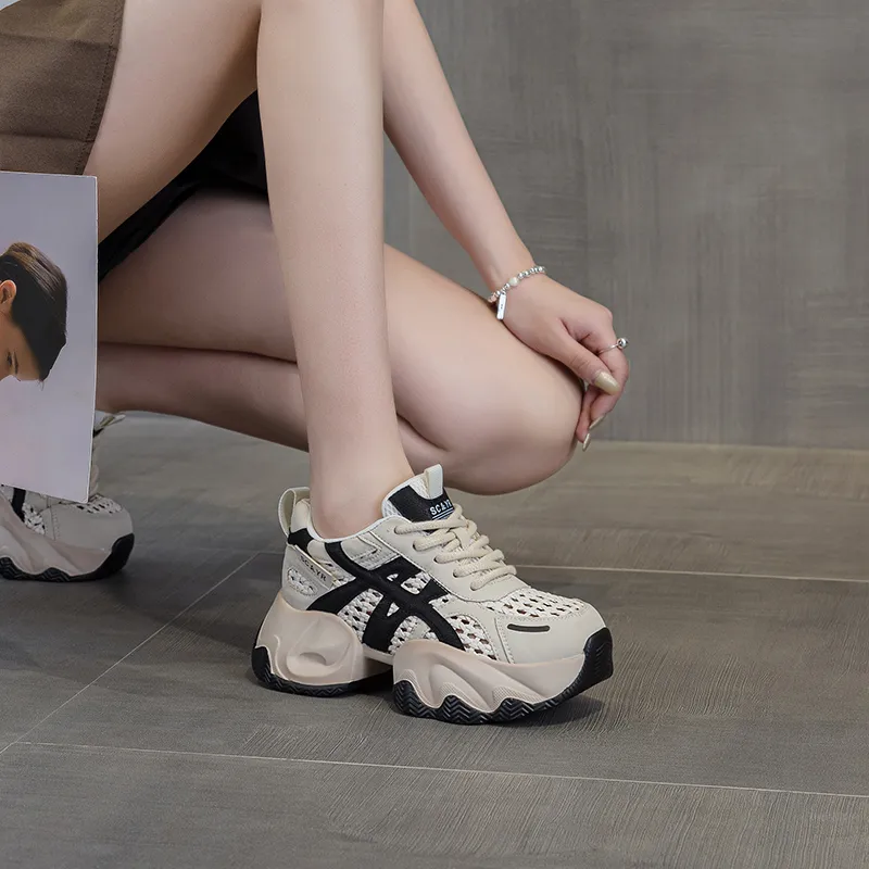 The Mystery Of Glamour Breathable Height Increase Low Top Casual Shoes Women's-21