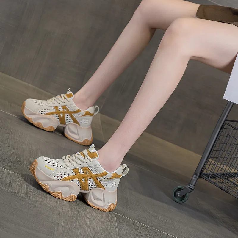 The Mystery Of Glamour Breathable Height Increase Low Top Casual Shoes Women's-2