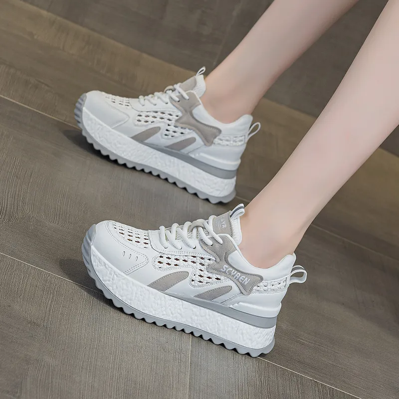 The Mystery Of Glamour Breathable Height Increase Low Top Casual Shoes Women's-17