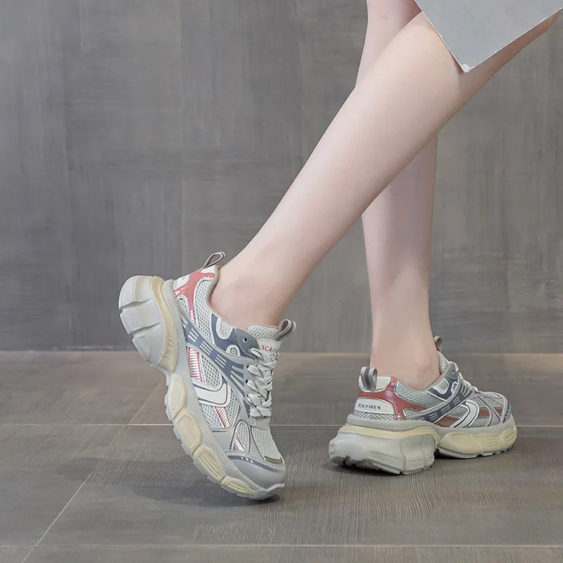 The Mystery Of Glamour Breathable Low Top Chunky Sneakers Women's-8