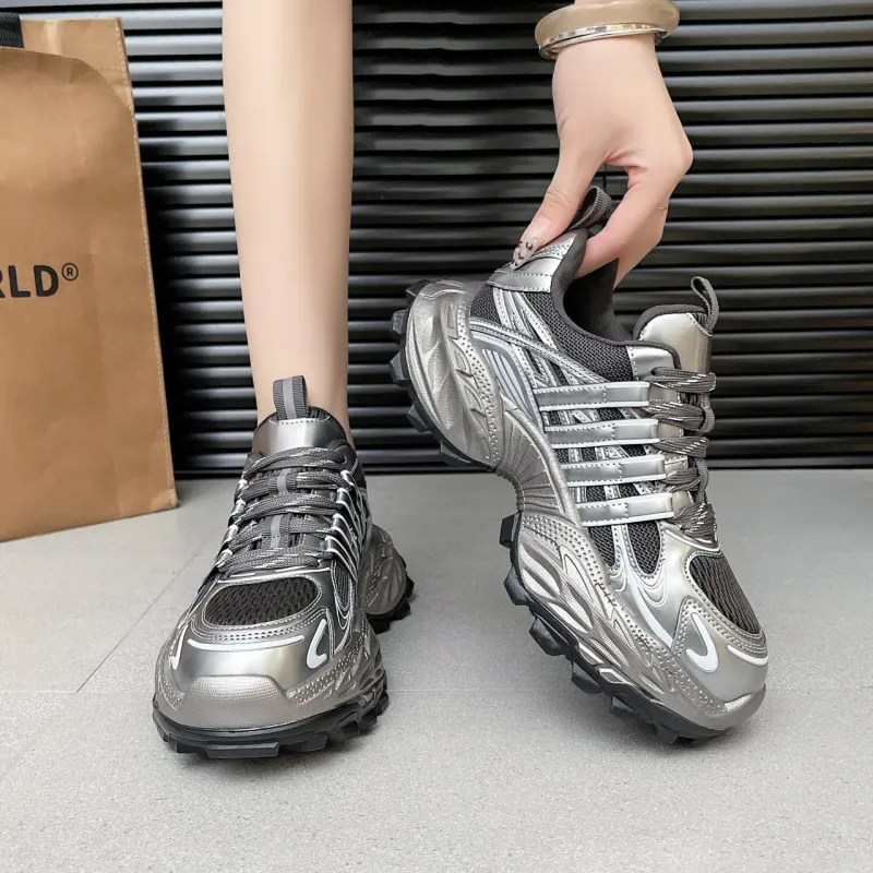 The Mystery Of Glamour Cushioning, Breathable, Height Increasing Low Top Chunky Sneakers Women's-10