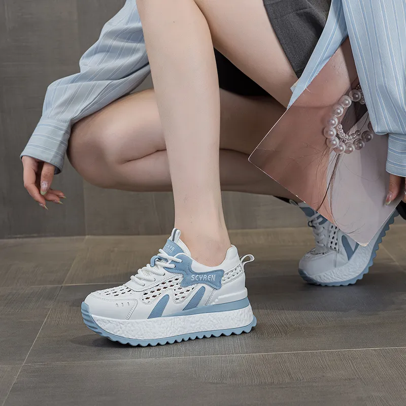 The Mystery Of Glamour Breathable Height Increase Low Top Casual Shoes Women's-11