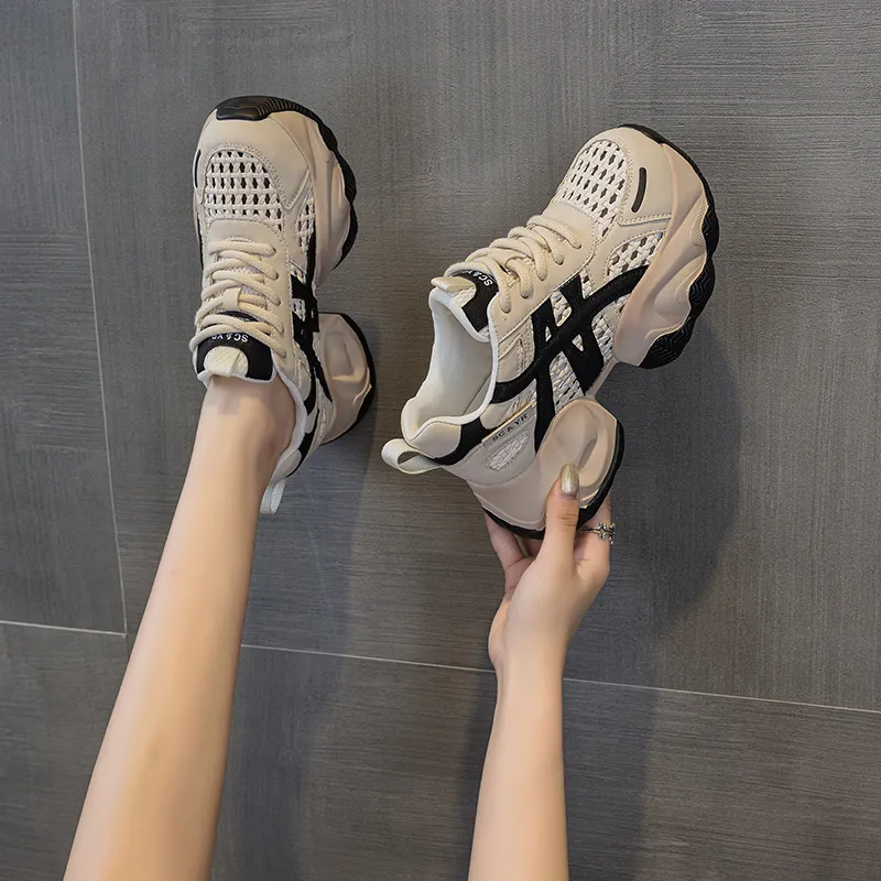The Mystery Of Glamour Breathable Height Increase Low Top Casual Shoes Women's-19