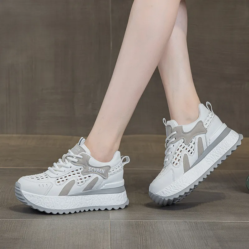The Mystery Of Glamour Breathable Height Increase Low Top Casual Shoes Women's-16