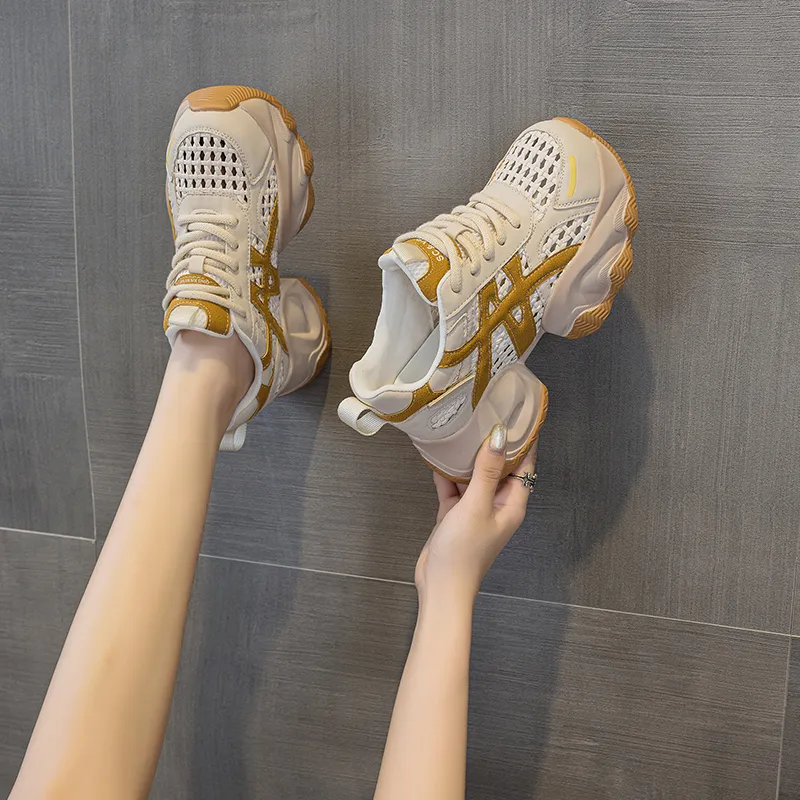 The Mystery Of Glamour Breathable Height Increase Low Top Casual Shoes Women's-3