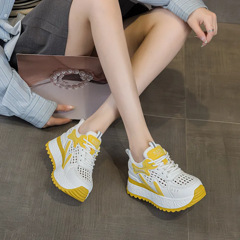 The Mystery Of Glamour Breathable Height Increase Low Top Casual Shoes Women's-3