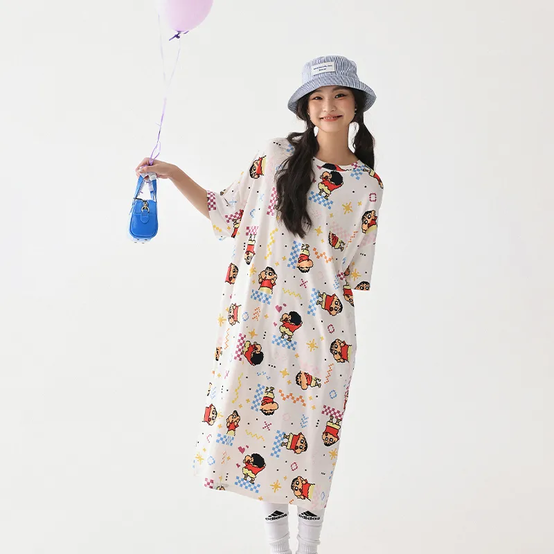 QINZUIMAO x SHINCHAN Nightgown Women's-7