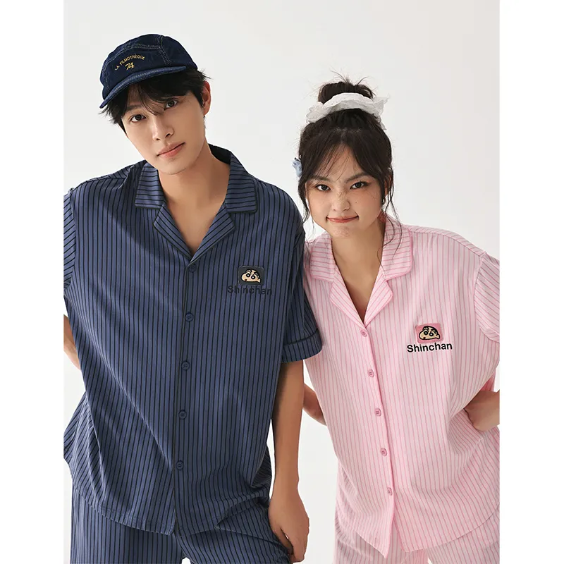QINZUIMAO x Crayon Shinchan Pajama Set Women's Peach Blossom Pink-4