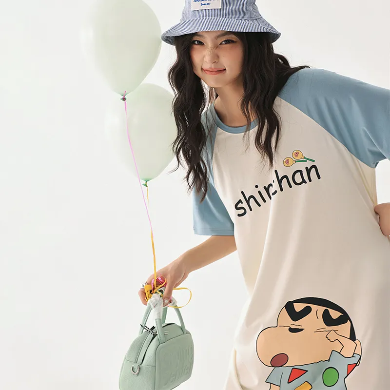 QINZUIMAO x Crayon Shinchan/, Nightgown Women's-4