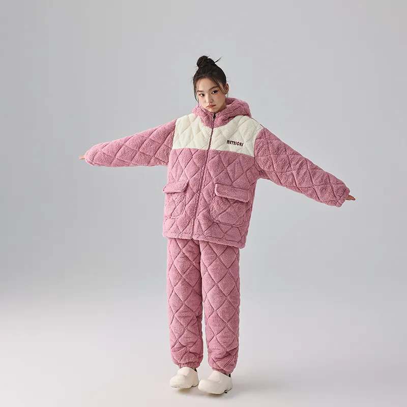 QINZUIMAO Pajama Set Women's Petal Pink-1