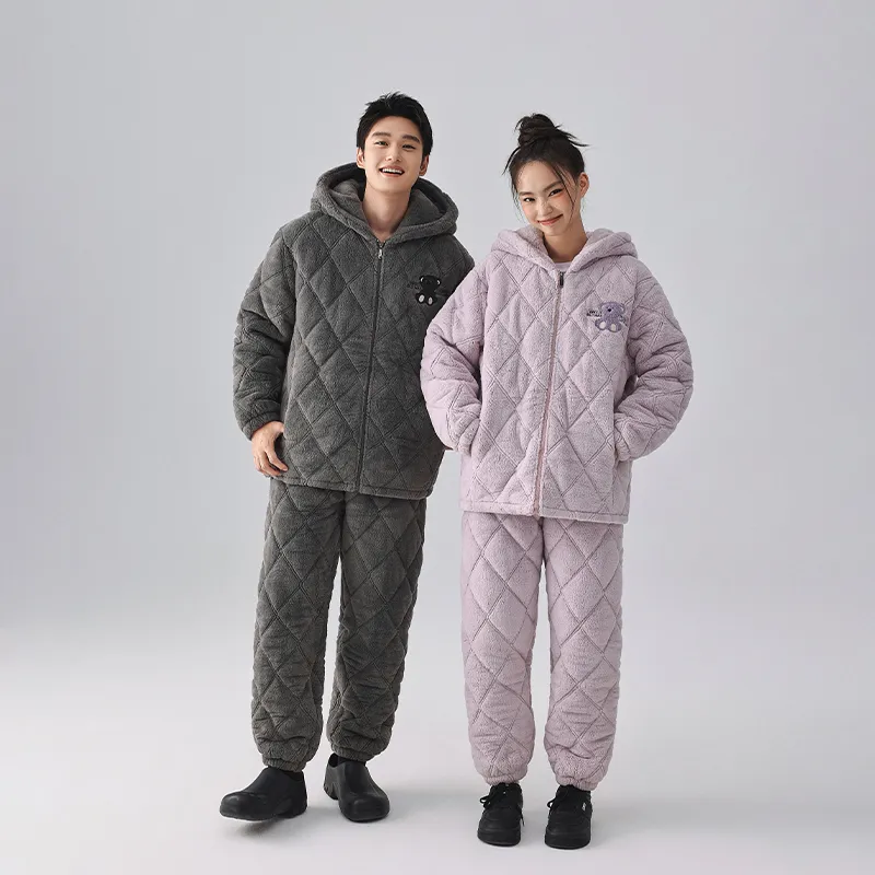 QINZUIMAO Pajama Set Women's Hyacinth Purple-5