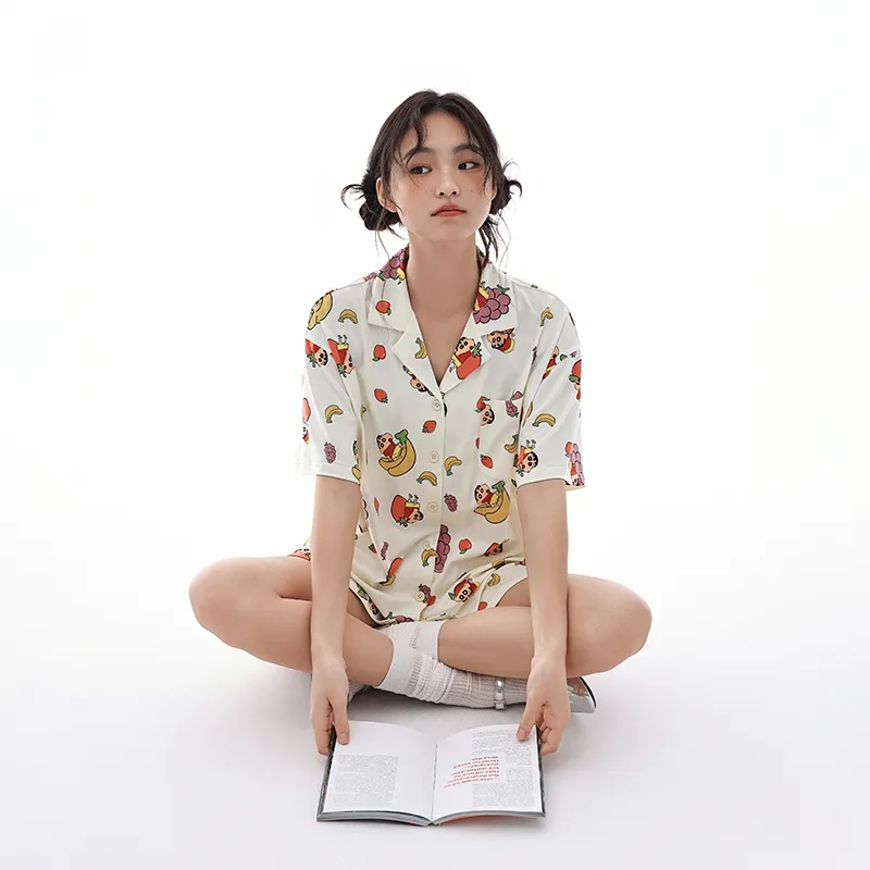 QINZUIMAO x Crayon Shinchan/ Pajama Set Women's Gift Box Set-6