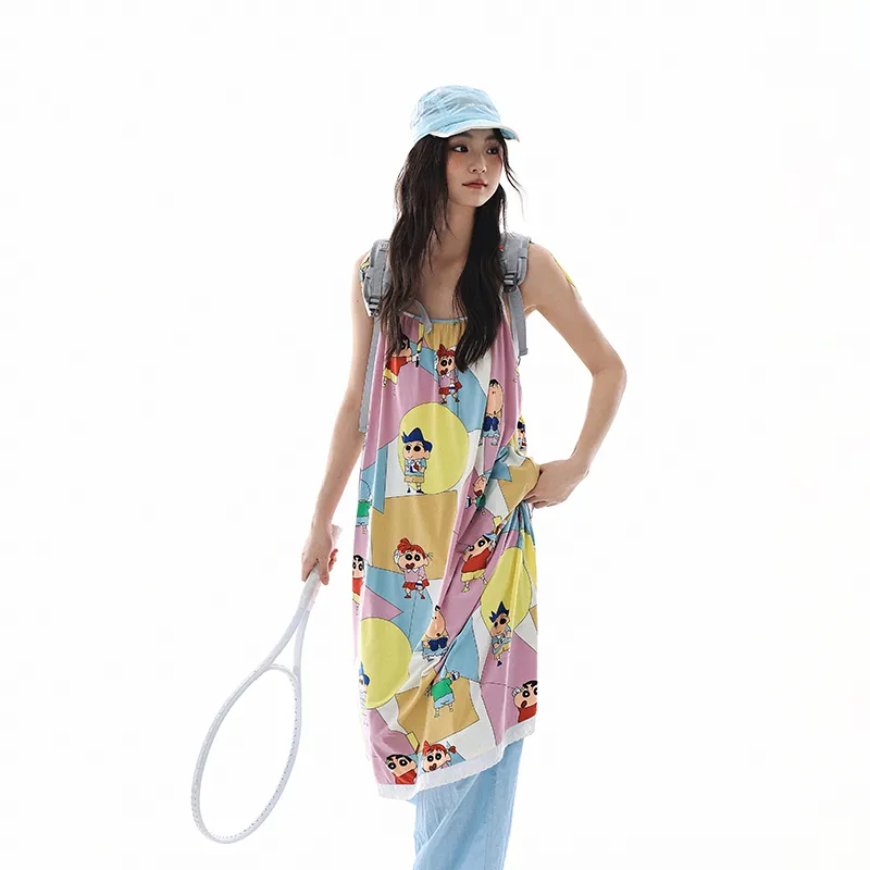 QINZUIMAO x Crayon Shinchan Nightgown Women's Gift Box Set Pastel Pink-3