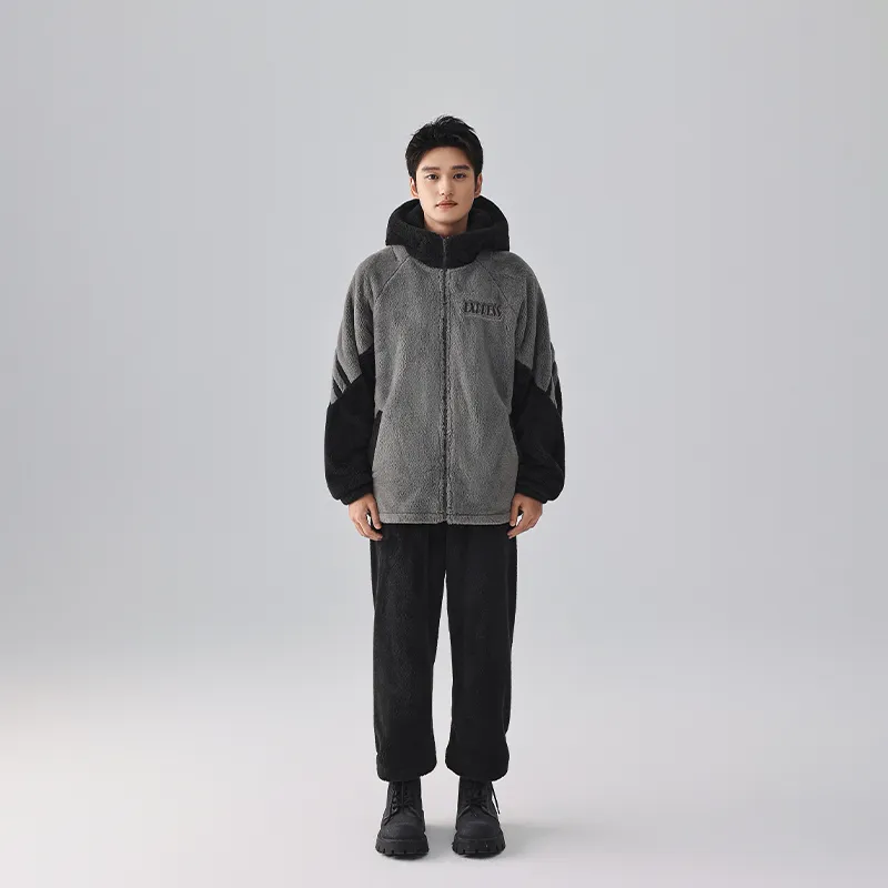 QINZUIMAO Pajama Set Men's Elegant Gray-1