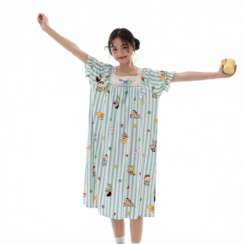 QINZUIMAO x LABIXIAOXIN,LIANMINGKUAN Nightgown Women's Illusion Blue-1