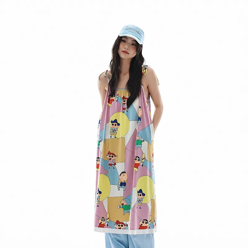 QINZUIMAO x Crayon Shinchan Nightgown Women's Gift Box Set Pastel Pink-1