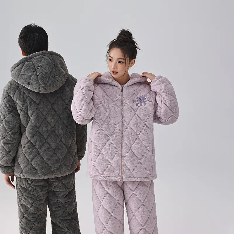 QINZUIMAO Pajama Set Women's Hyacinth Purple-6