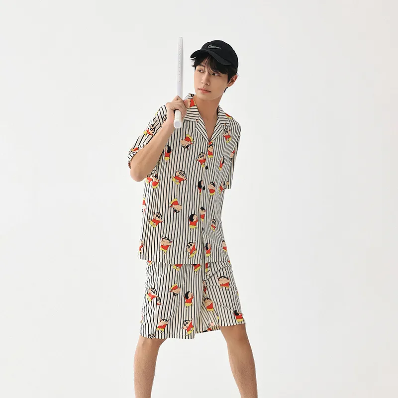 QINZUIMAO x Crayon Shinchan/, Pajama Set Men's-1
