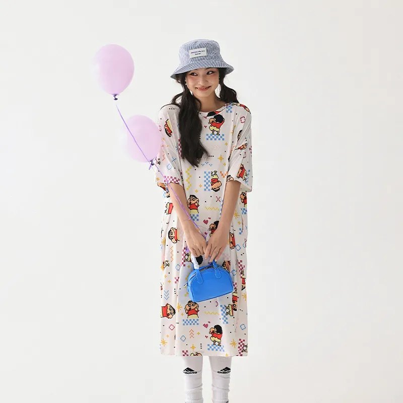 QINZUIMAO x SHINCHAN Nightgown Women's-2