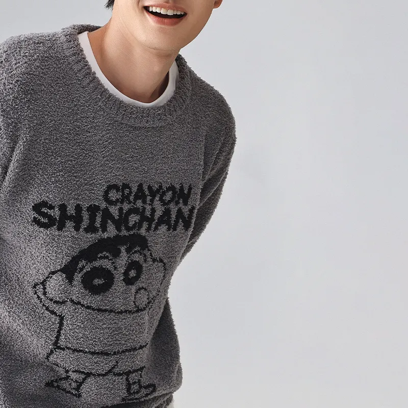 QINZUIMAO Pajama Set Men's Castle Gray-1