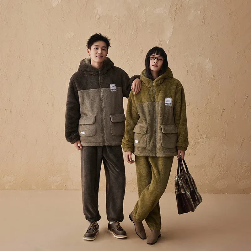 QINZUIMAO Pajama Set Women's Olive Green-7
