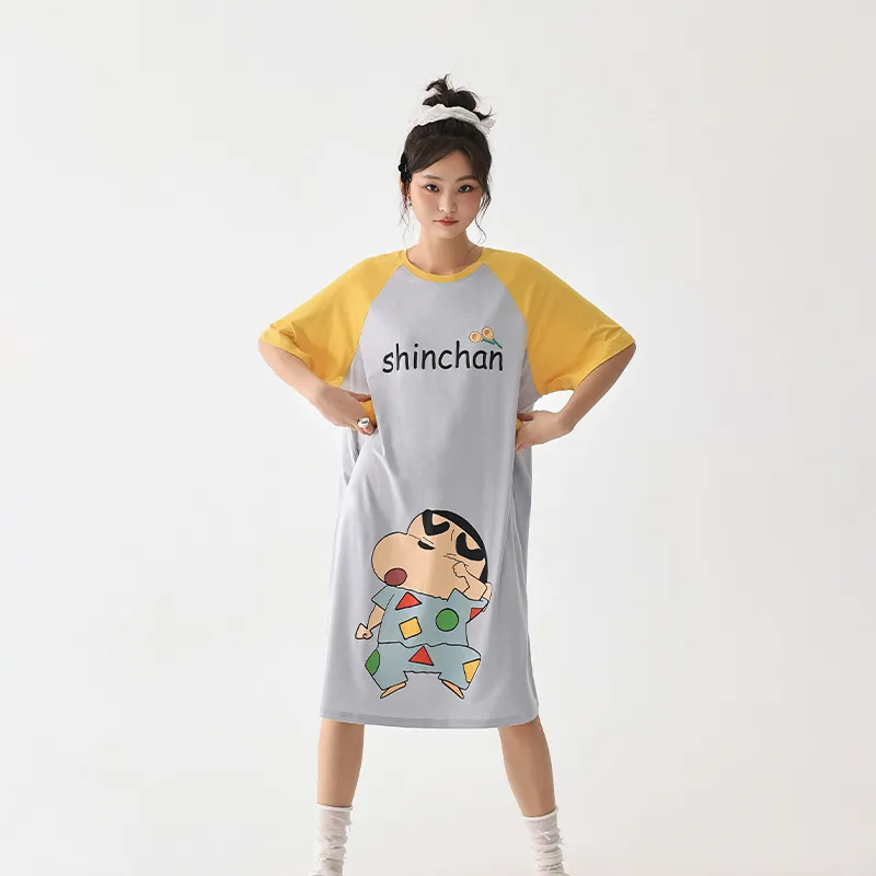 QINZUIMAO x Crayon Shinchan/, Nightgown Women's-11