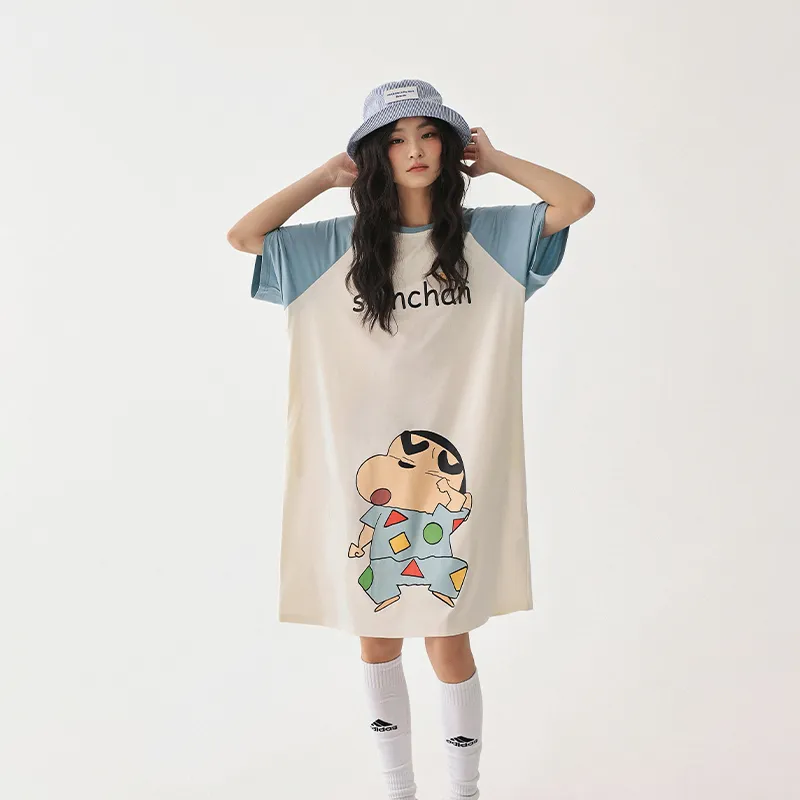 QINZUIMAO x Crayon Shinchan/, Nightgown Women's-5