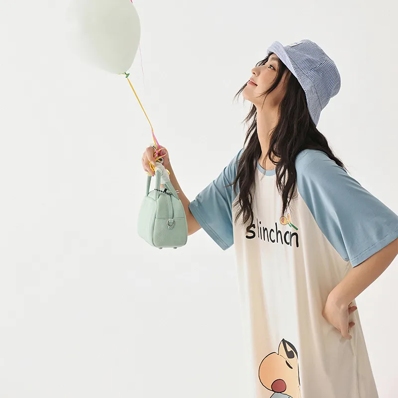 QINZUIMAO x Crayon Shinchan/, Nightgown Women's-3