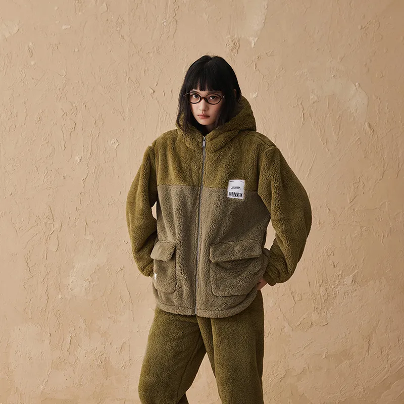 QINZUIMAO Pajama Set Women's Olive Green-1
