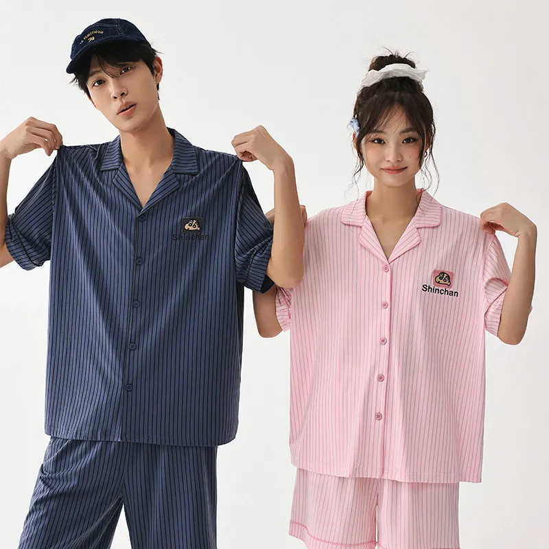 QINZUIMAO x Crayon Shinchan Pajama Set Women's Peach Blossom Pink-3